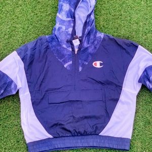 Champion Windbreaker Blue and White New With Tags